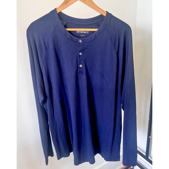 Mens Artefact Navy Blue Long Sleeve Shirt Size XXL - Picture 1 of 7